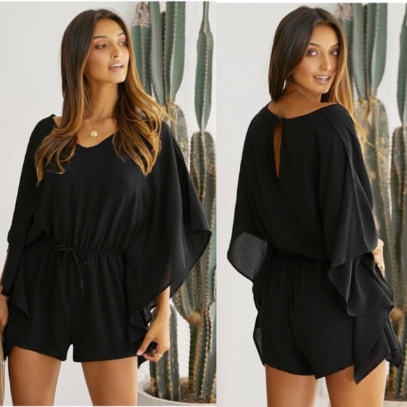 Pants - 🆕LAST ONE! 🛍 Kimono Flutter Sleeve Romper
